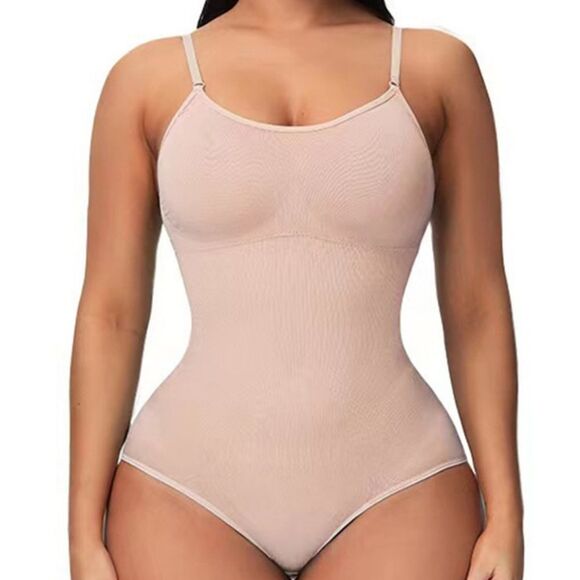 Seamless Scoop Neck Shaping Bodysuit Plus Size White - Picture 4 of 9